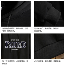 纯棉连帽卫衣男大码运动帽衫宽松薄砖墙WY2295-P35，男装卫衣，电商A040A