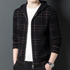 2023春秋新款男装夹克外套男薄款连帽上衣中青年男士商务休闲上衣,男装夹克,电商B212（原钱塘6029）