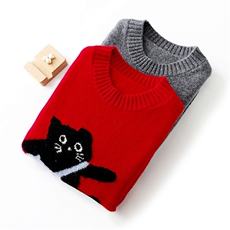 2025时尚百搭通勤简约休闲小猫马甲，童装马夹/背心，宏杨羊绒