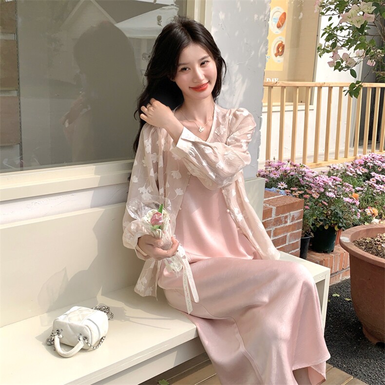 新品2025夏装女装连衣裙两件套521-p145-k208图片