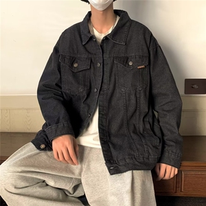 春季新款美式男外套夹克牛仔外套JW05P60,夏天浅蓝牛仔外套搭配图片