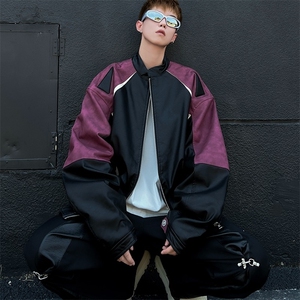 美式PU皮外套女秋冬季新款机车服加厚情侣夹克棉衣男Y156/P84图片