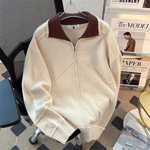 开衫毛衣外套男春秋户外休闲立领夹克冬季摇粒绒上衣男MZ890-P60图片