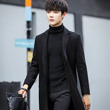 主推秋冬冬季新款毛呢大衣男中长款呢子风衣大码外套F6807-P155，男装毛呢大衣，星座217-4