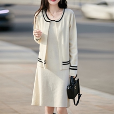 2025百搭时尚简约女款羊毛开衫套装，女装羊毛衫，哲奥羊绒