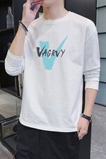 男士长袖t恤春秋季2021新款秋衣圆领潮牌ins潮流宽松百搭DF84T，男装T恤，电商A102