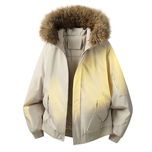 3D图美式毛领棉袄棉服冬加厚情侣外套派克服A025-HY1780-P125图片