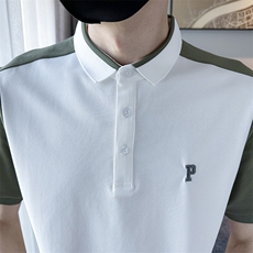2025夏季接字母刺绣夏季短袖T恤翻领Polo衫T0263-特P36，男装T恤，电商D342
