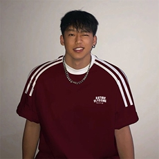 夏季美式高街重磅纯棉三条杠织带撞色男女短袖T恤ZD529-特P30，男装T恤，电商A486