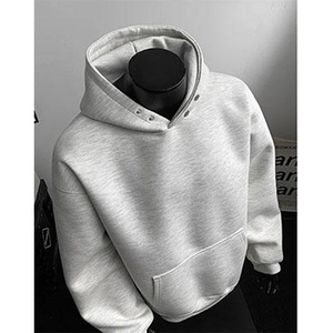 抖音得物品质二开26春装美式高街重磅廓形两粒扣连帽卫衣CM22图片