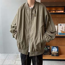 美式复古街头宽松百搭夹克外套春季设计感口袋棒球服男W7161-P58，男装夹克，星座512-2