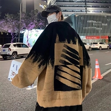 潮牌扎染毛衣男秋冬款高街ins嘻哈潮流宽松百搭针织衫衫MY132-P45，男装针织衫/毛衣，星座1008-1