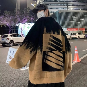 潮牌扎染毛衣男秋冬款高街ins嘻哈潮流宽松百搭针织衫衫MY132-P45图片