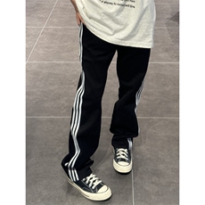 【网图】三条杠条纹运动裤美式高街hiphop裤子宽松直筒WK01LL-P48，女装休闲裤，星座1007（原301D）