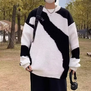 1506-1/GMY0240/P42圆领毛衣针织衫男潮牌帅气秋冬季打底衫图片
