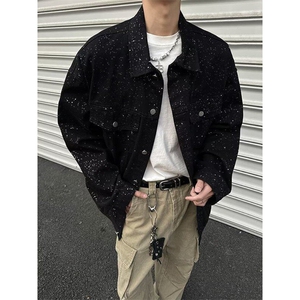高街满天星外套男夹克潮流2025春季宽松痞帅休闲上衣W6365-P76图片