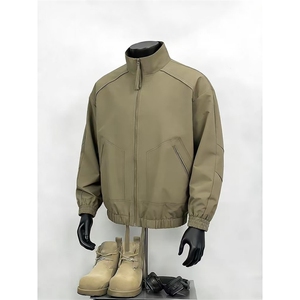 硬汉风户外夹克男立领纯色上衣冲锋衣外套DSA157B-JK7822-P50图片