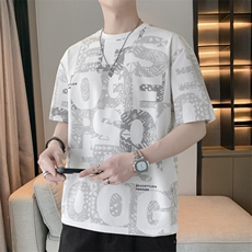 7A抗菌夏季大码潮流时尚动漫印花男士短袖，男装T恤，星座1107-1