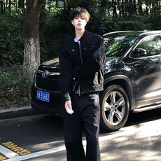 美式复古哈灵顿立领外套男女cleanfit休闲牛仔水洗底特律工装夹克，男装夹克，星座506A