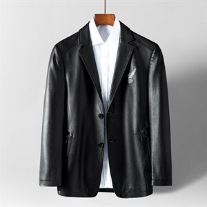 DLSN8050-1新款2021皮衣男头层牛皮西装商务休闲男西服P1080,男装皮衣,电商B360