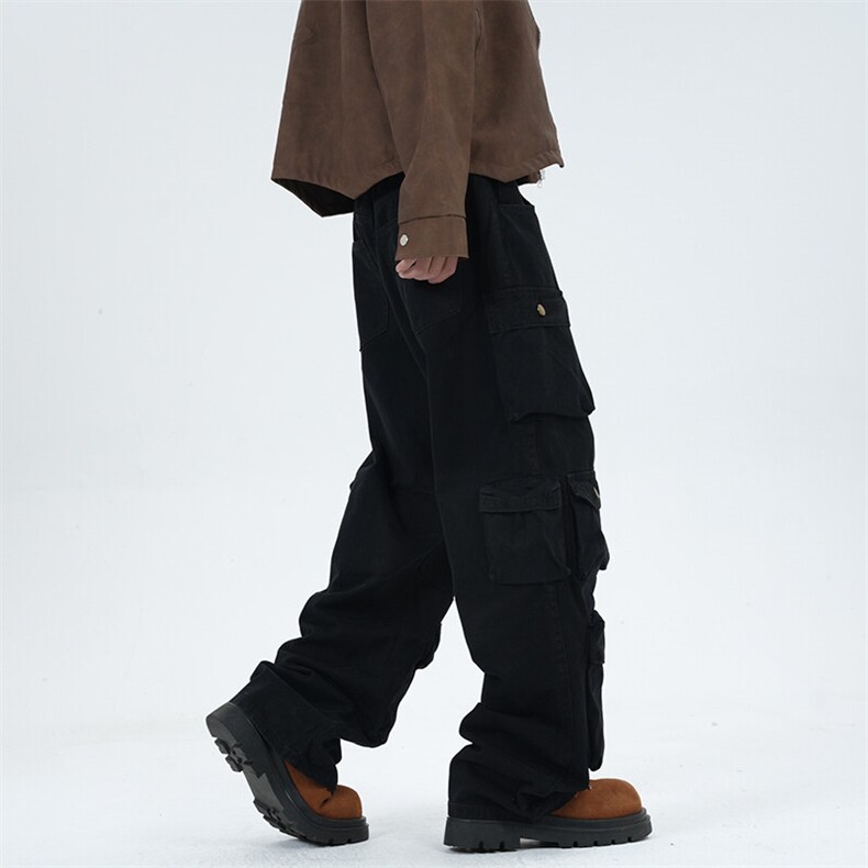 美式高街复古hiphop多口袋工装裤男女韩版潮流情侣休闲长裤,男装休闲裤,星座410-7
