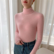 2025年秋季时尚百搭通勤简约休闲加厚高反，女装羊绒衫，云暖羊山羊绒