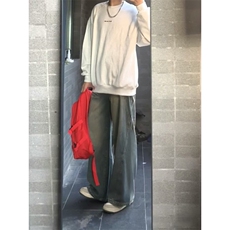 【网图】B221美式ins高街重工艺宽松微喇牛仔裤LK24391-特P52控88，男装牛仔裤，电商B221