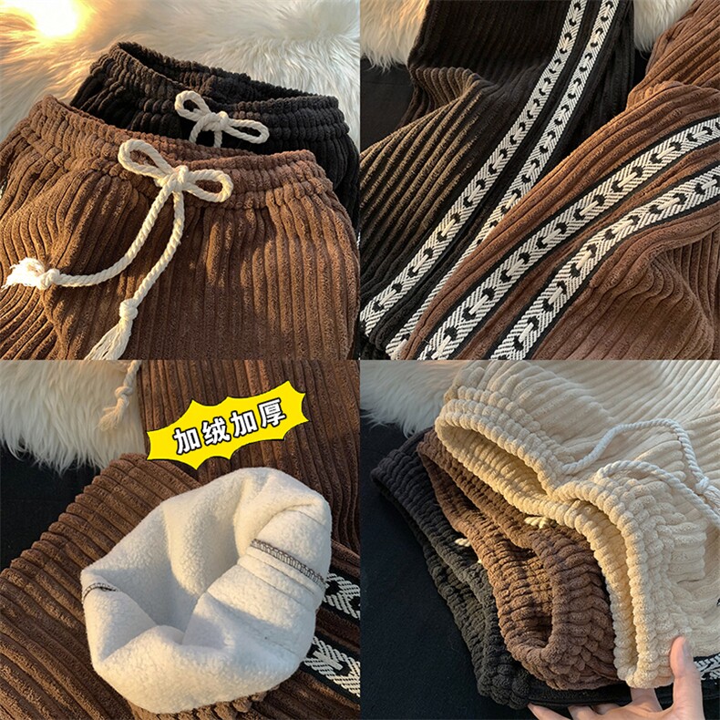 加绒加厚保暖灯芯绒裤子男冬季卫裤直筒休闲裤K5427-P70控88B315,男装休闲裤,电商B315