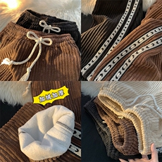 加绒加厚保暖灯芯绒裤子男冬季卫裤直筒休闲裤K5427-P70控88B315，男装休闲裤，电商B315