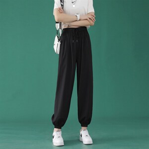 2024春秋新款运动裤宽松束脚显瘦潮牌休闲裤2027-特批20,女装休闲裤,星座718-1
