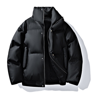 PU皮高街风显高冬季纯色加厚棉服防风保暖皮衣外套MY530 P85图片