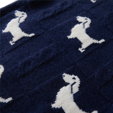 2025年新款百搭小狗提花圆领套头羊绒衫，童装儿童羊绒衫，轩曦羊绒