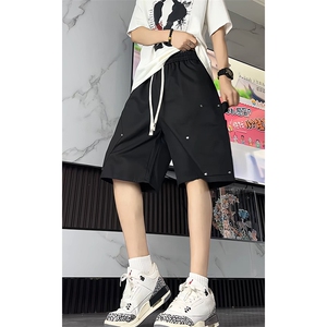 夏季港高街铆钉工装短裤直筒运动5分6分短裤DK8491-P32【特价】图片