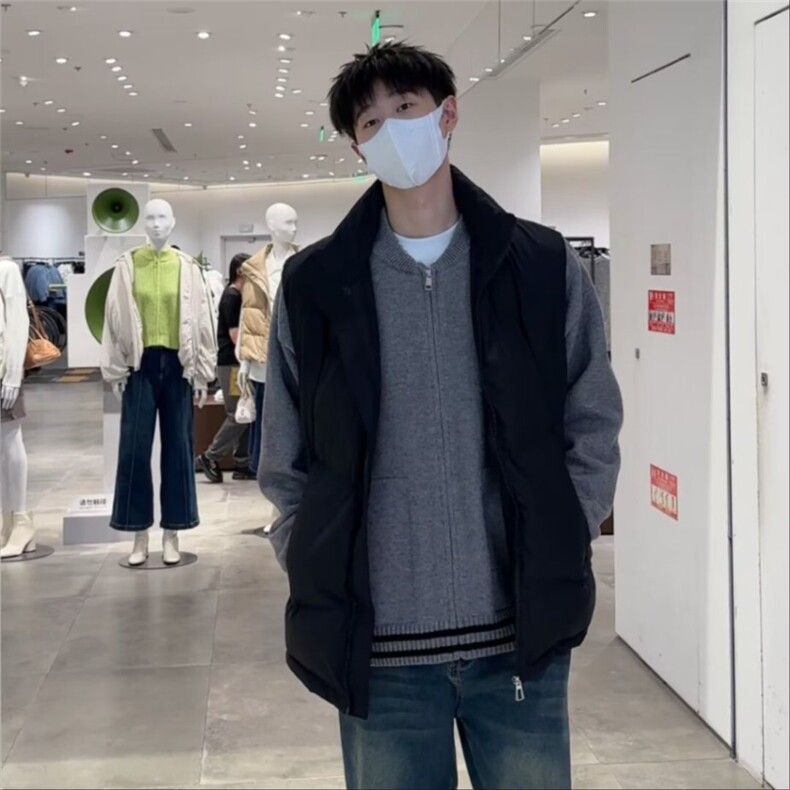 2026秋季新款慵懒风棒球领针织开衫男宽松百搭拉链休闲长袖毛衣男,男装针织衫/毛衣,星座218-1（原230）