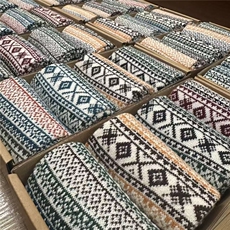 2025秋冬百搭时尚简约男款图腾羊毛袜，袜子，慕洵羊绒