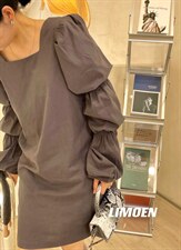 8180泡袖连衣裙，女装连衣裙，mm+ 里墨恩