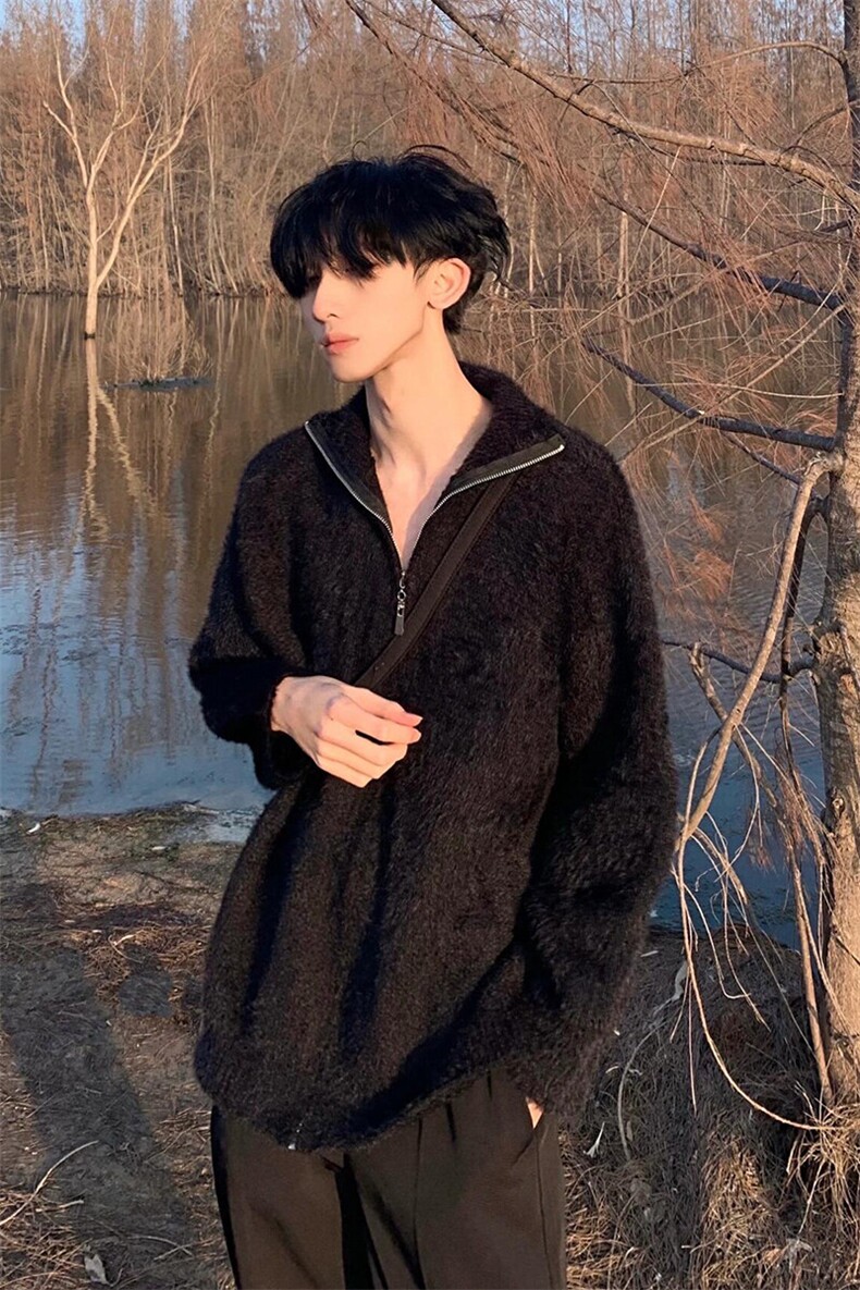 [有货]马海毛半拉链cleanfit毛衣针织衫外套MY865特P57,男装针织衫/毛衣,星座908-1