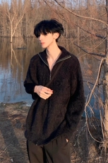 [有货]马海毛半拉链cleanfit毛衣针织衫外套MY865特P57，男装针织衫/毛衣，星座908-1