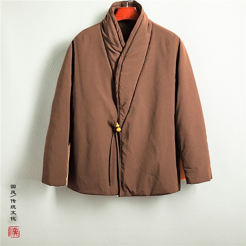 秋冬新款风男装改良新中式汉服棉衣外套HM19P130，男装棉衣，钱塘802