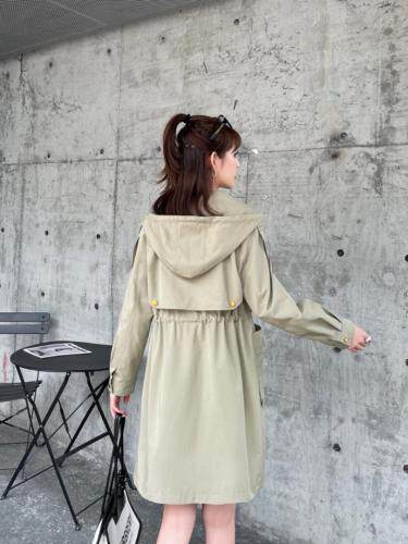 【现货】休闲连帽时尚秋天风衣，女装风衣，爽靓爽