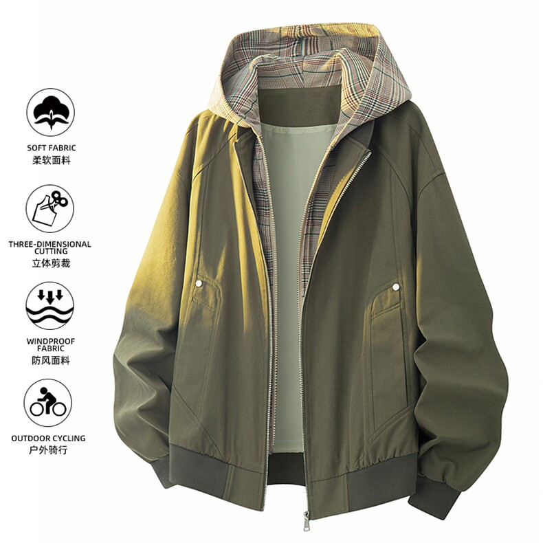 美式重磅高品质夹克假两件开衫外套SY8823特P80控158大码4-8XL+5,男装夹克,星座610B-1