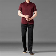 中老年男棉麻短袖中式唐装男风夏季亚麻套装MJ7226-P105，男装民族服装，星座1105-3