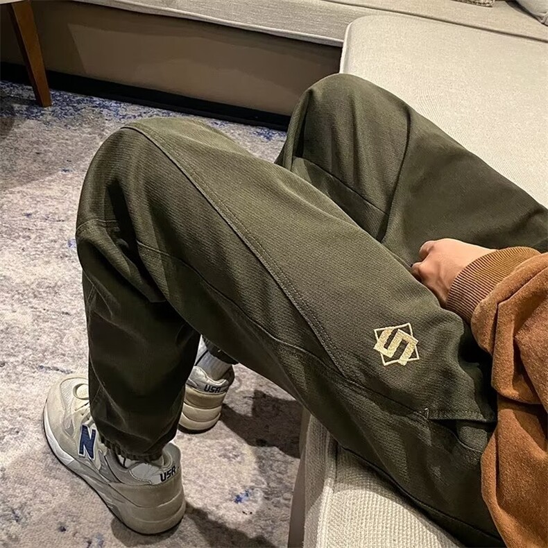 九分裤裤子宽松韩版束脚工装裤子男潮新款男士休闲裤K2713,男装休闲裤,星座1116A-1（原606A）