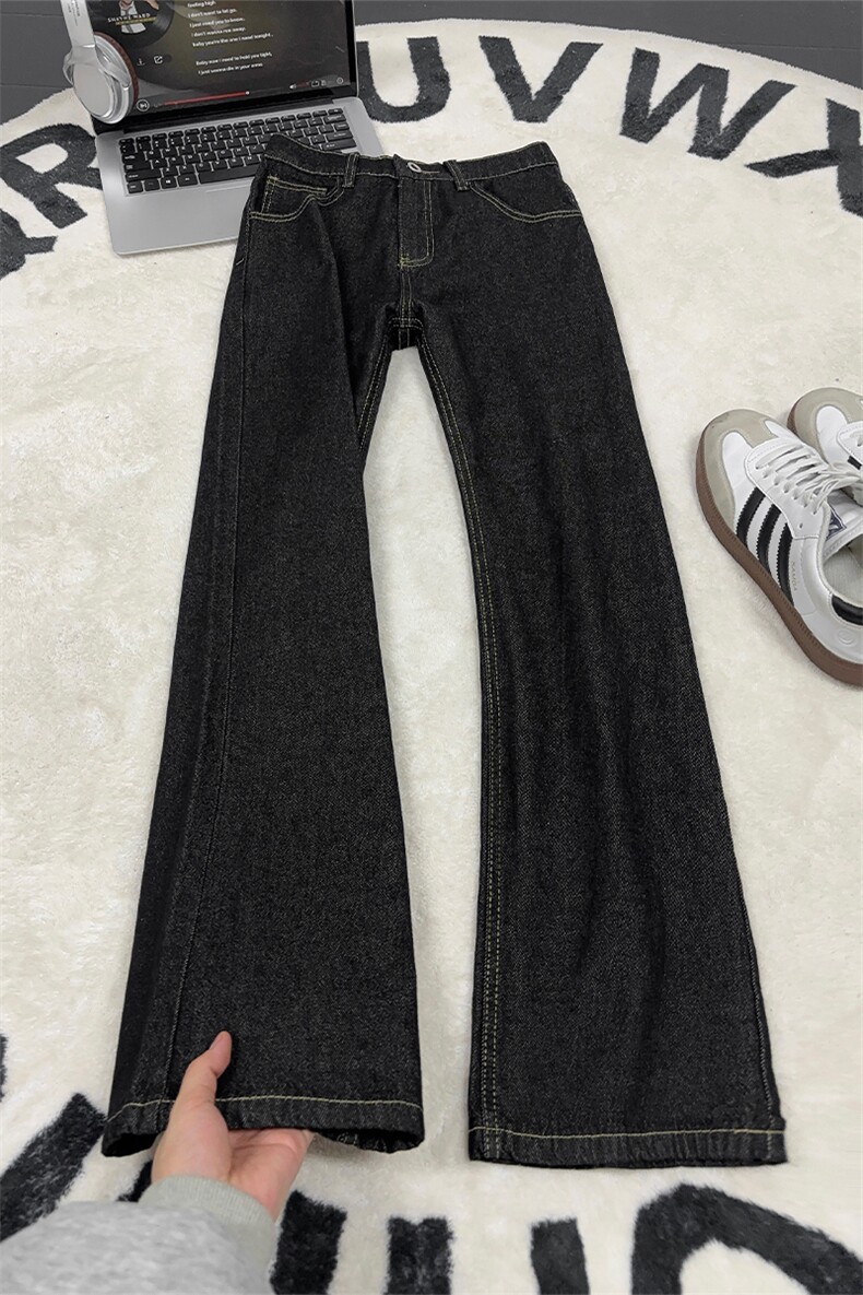 B221美式ins高街暗黑宽松直筒光板原色牛仔裤LK25588-特P45控78,男装牛仔裤,电商B221