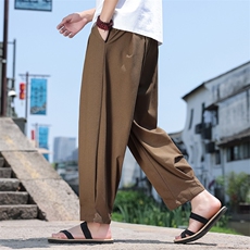 2026春夏新款风棉麻男装休闲裤透气中式亚麻哈伦裤K185-P55，男装休闲裤，电商B277(原6028)