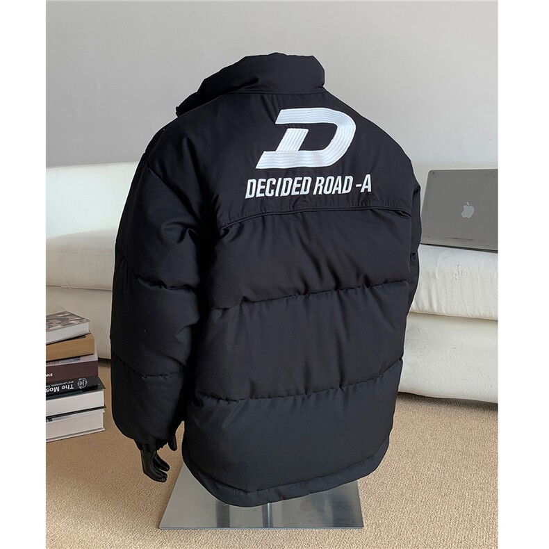 假模冬装美式重磅刺绣棉衣大拉链情侣棉服立领外套男H1027P148,男装棉衣,电商A341