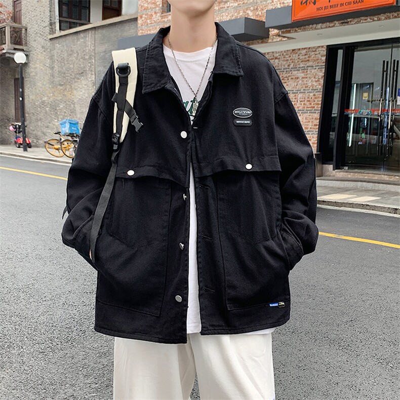 春季新款痞帅夹克男士潮流百搭外套青年宽松上衣JK841-P68,男装夹克,星座1103-3