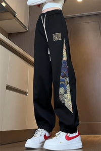 2025 春季新款 内景大码菠萝格风小熊卫裤M-5X HK24016-特P35图片