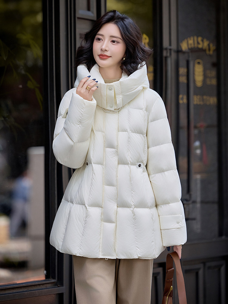 水衣源6832款纯色小蛮腰连帽显瘦羽绒服女,女装羽绒服,水衣源