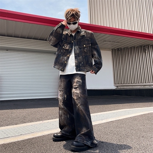 秋季新款牛仔套装潮男外套韩版潮流修身帅气夹克衣服TZ021-P125图片